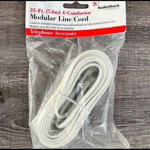 💞 New 25 Foot Modular Phone / Fax Line Cable